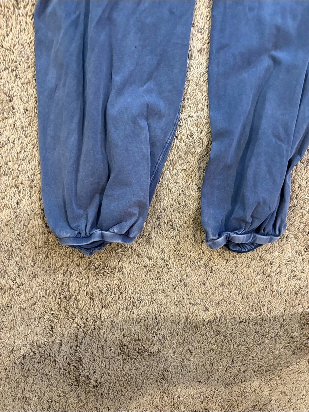 EUC Free People Hot Shot Crossover (distressed) Navy Blue Two-Piece Lounge Set - Picture 8 of 8